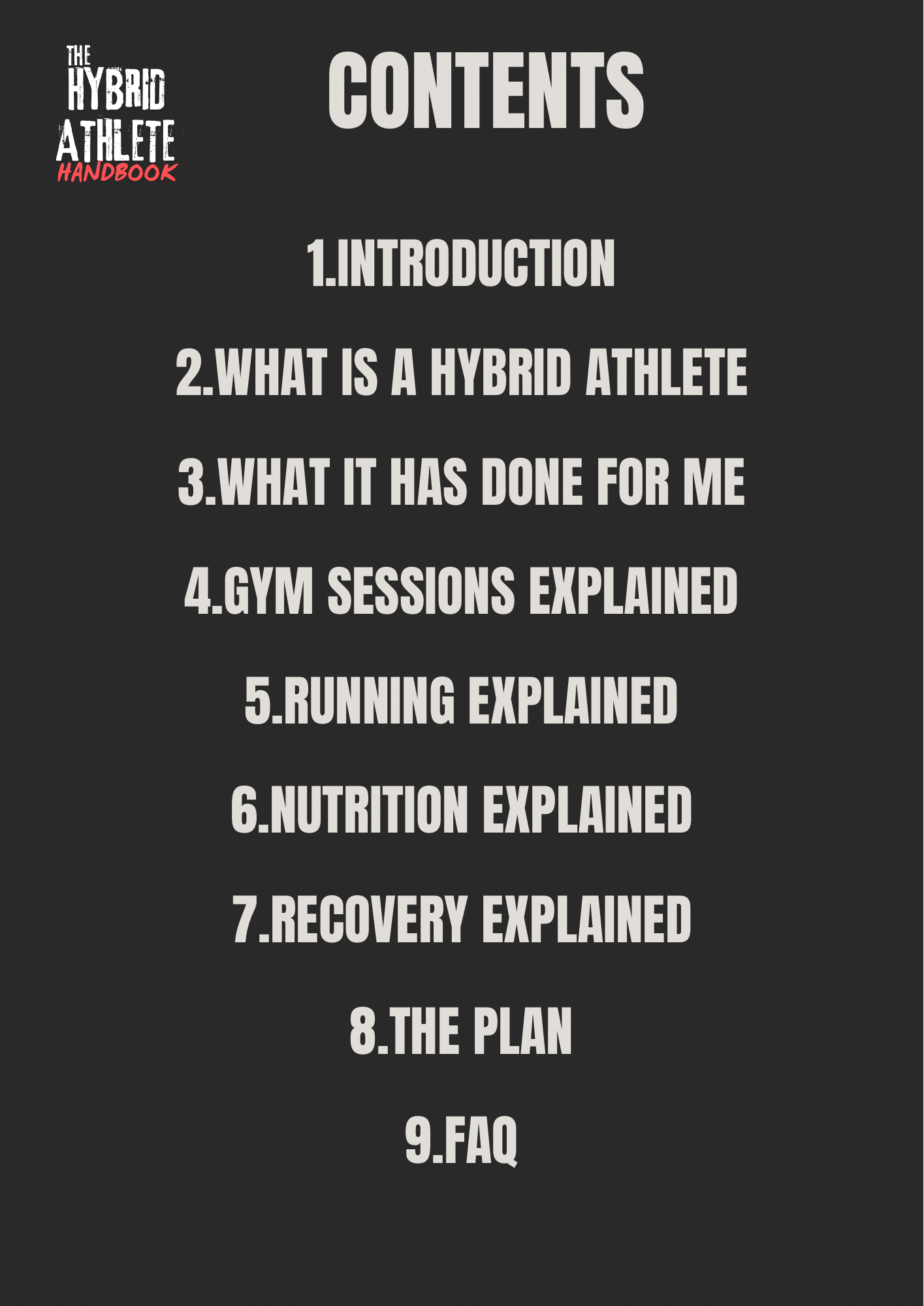 The Hybrid Handbook (Road to 5k) BEGINNER EDITION